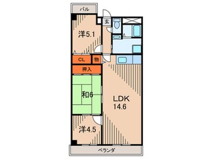 エリ－ナ宝塚の物件間取画像